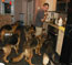 Preparing dinner with our dogs
