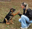 M-litter 16 weeks reunion - Tyson with his owner Kristina